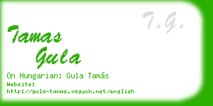 tamas gula business card